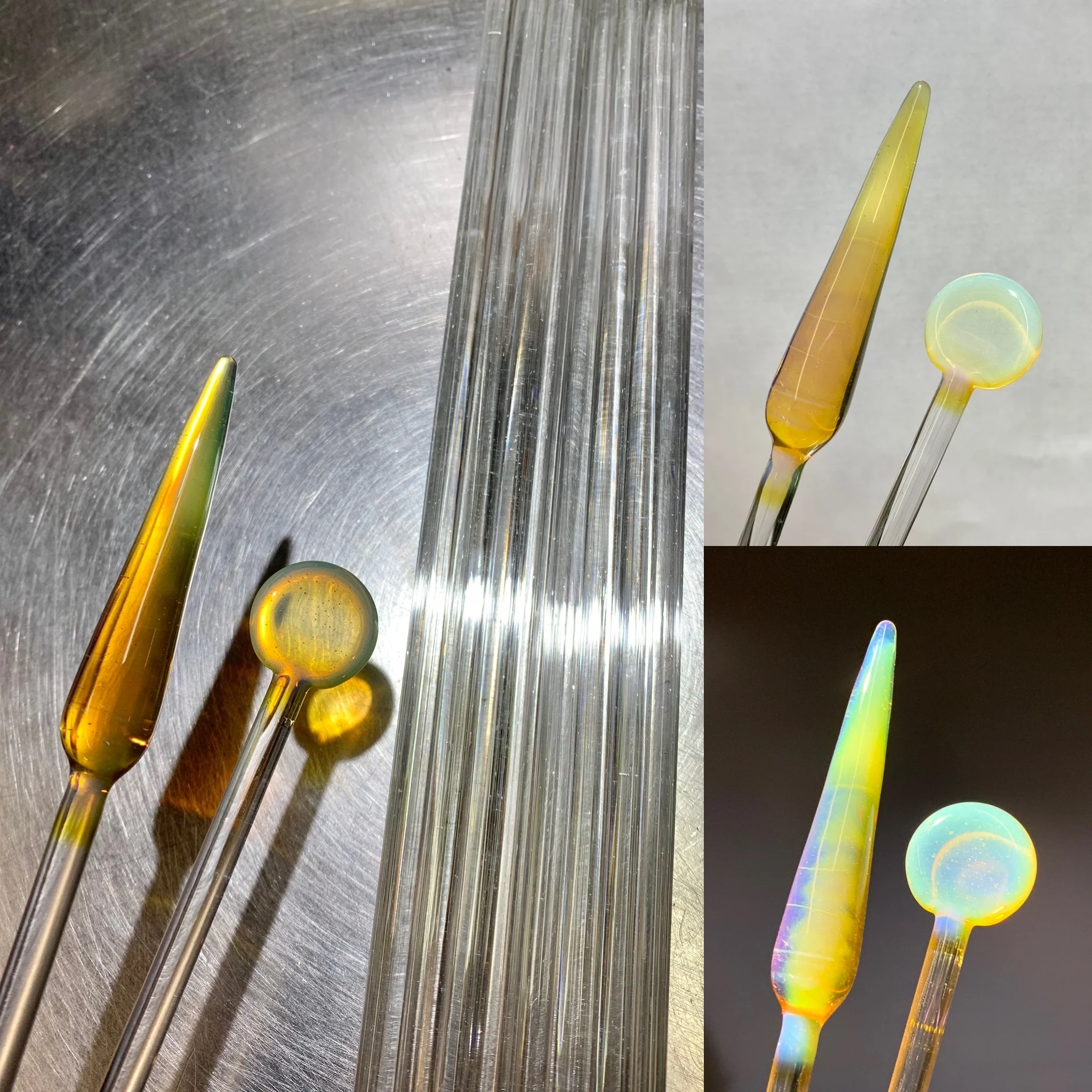 Greasy Glass Boro Glass Rod GG33-331 Grease Stain/ B+
