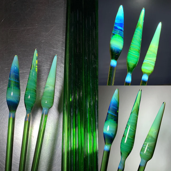 Greasy Glass Boro Glass Rod GG33-191 Green Energy/ B 0,22€/g
