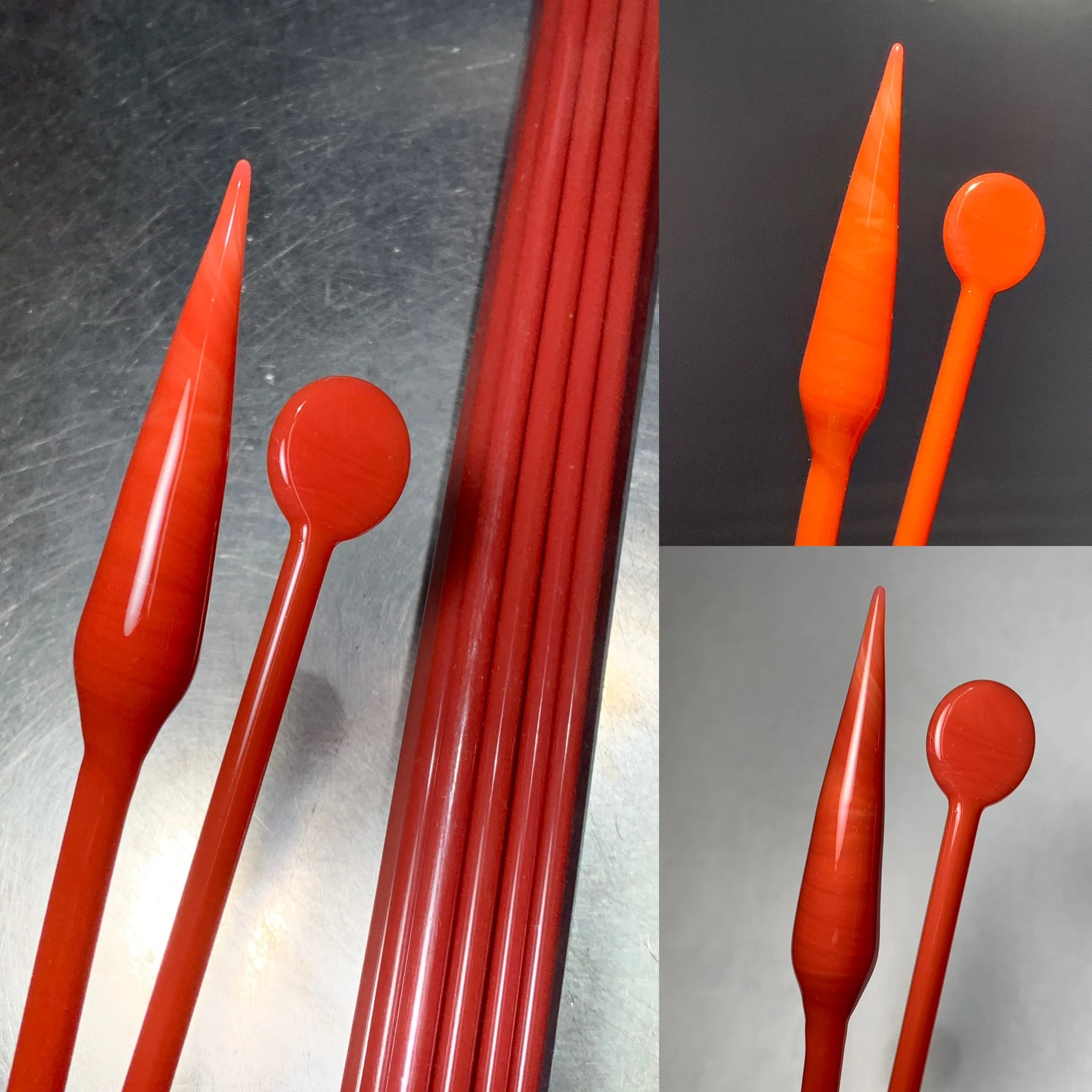 Greasy Glass Boro Glass Rod GG33-141 exp. Orange / 2nd