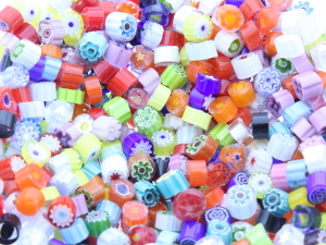 30 grams Millefiori Mix Transparent 5-6 mm 164.50 €/kg